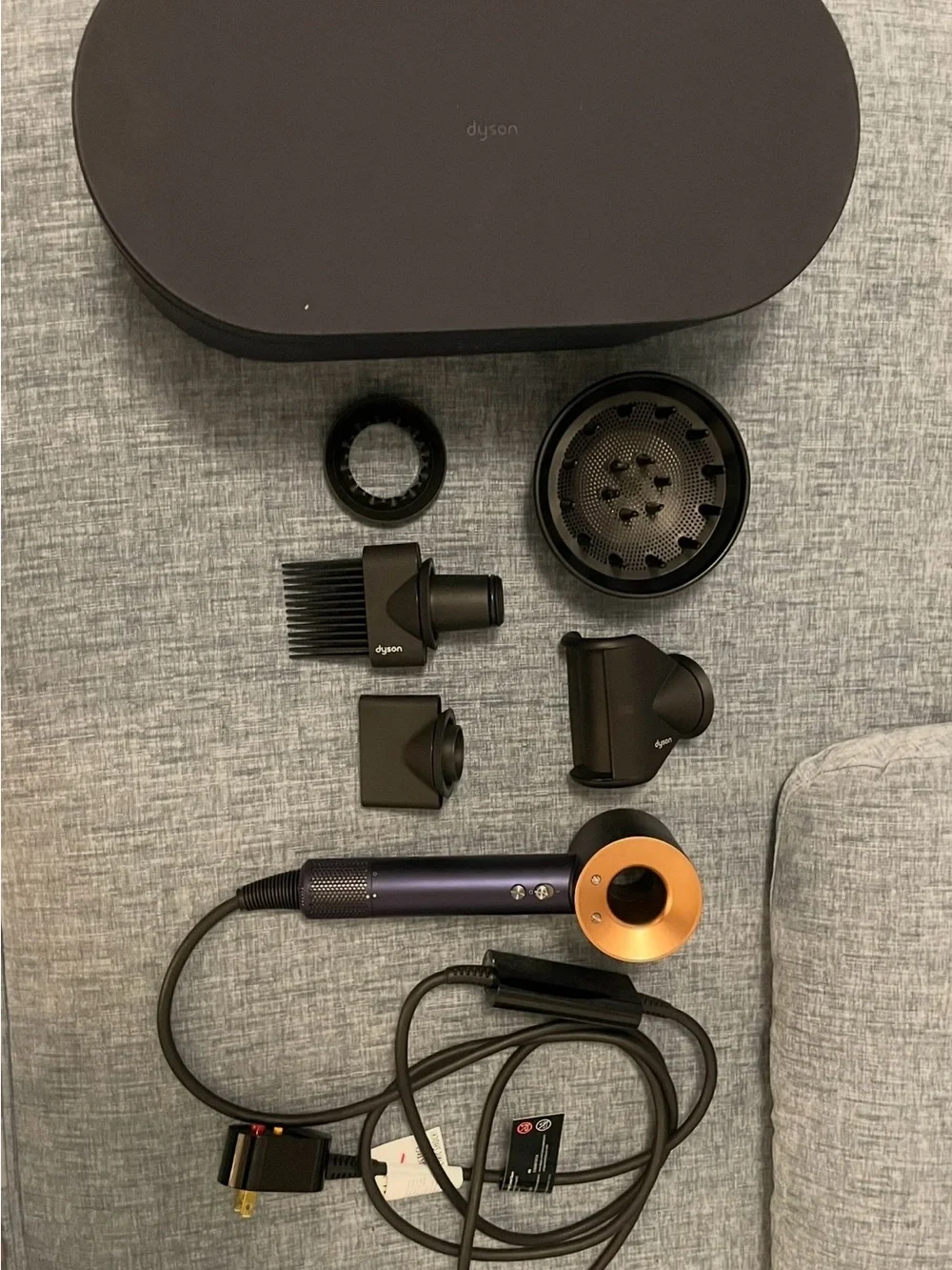 Dyson Supersonic Hair Dryer with Attachments - Black/Purple
